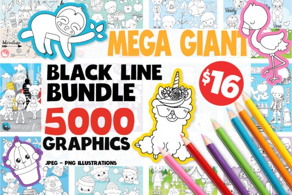 Download 5000 in 1 - Black Lines Mega Bundle - Premium Resources