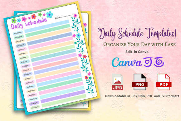 Download Editable Daily Schedule Template - Daily schedule Collection